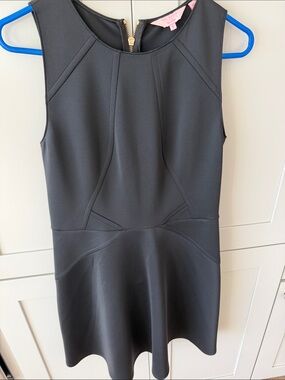 Ted Baker Black Sleeveless Fit-and-Flare Dress US sz 8